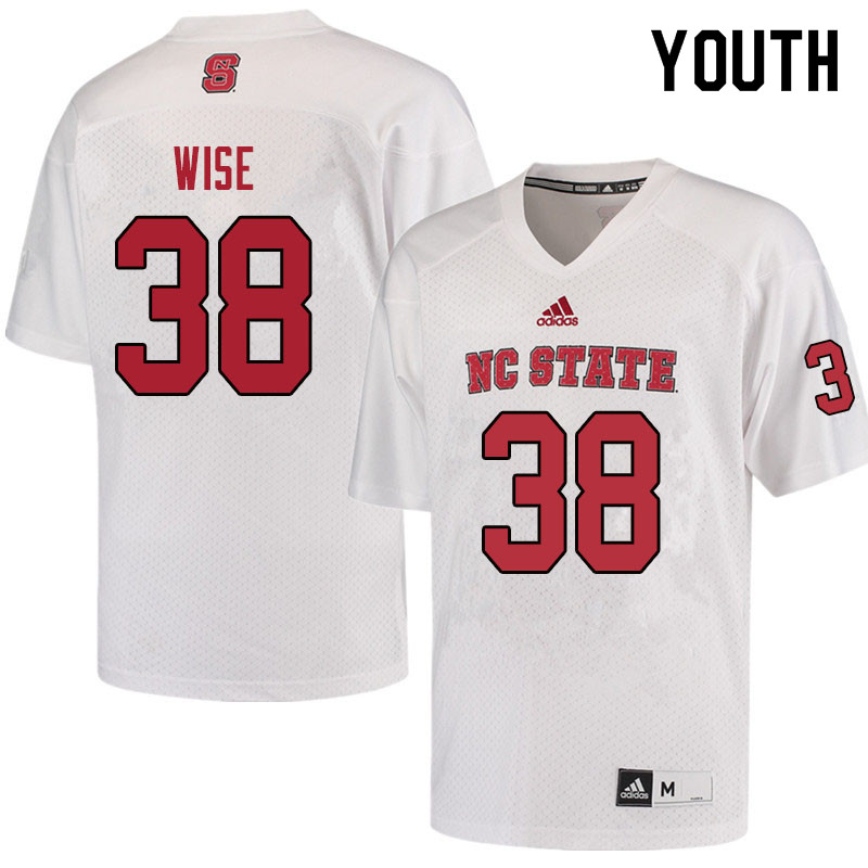 Youth #38 Carson Wise NC State Wolfpack College Football Jerseys Sale-Red